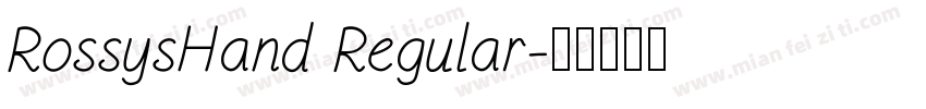 RossysHand Regular字体转换